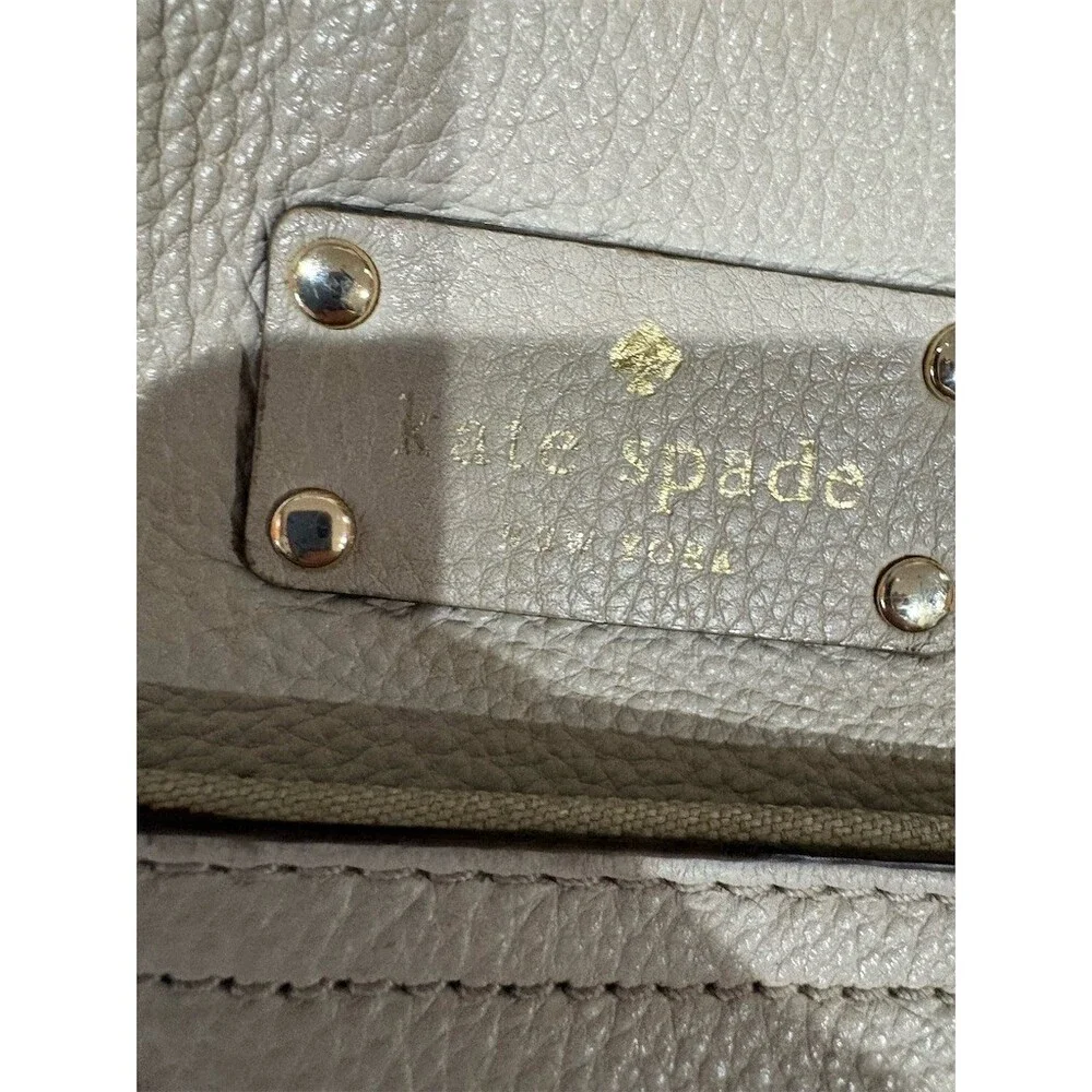 Kate Spade New York Crossbody Bag Womens Small Tan Beige Front Zip Pocket